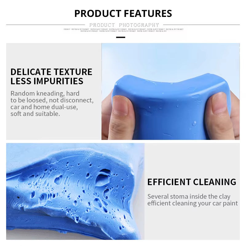 SEAMETAL Car Cleaning Clay Bar Auto Detailing Cleaner Car Magic Clay Bar Fine Medium King Grade Heavy 100G for Car Wash Mud
