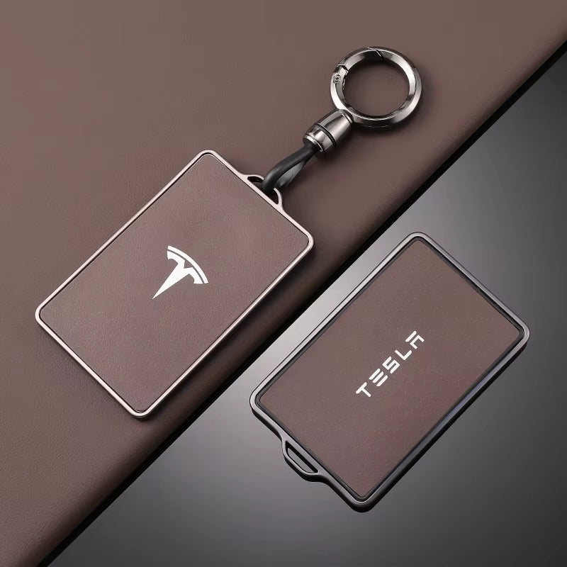 TPU Leather Car NFC Key Case Shell Cover Fob for  Model 3 Model S Model X Model Y Keyless Protector Holder Auto Accessories