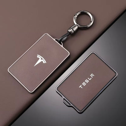TPU Leather Car NFC Key Case Shell Cover Fob for  Model 3 Model S Model X Model Y Keyless Protector Holder Auto Accessories