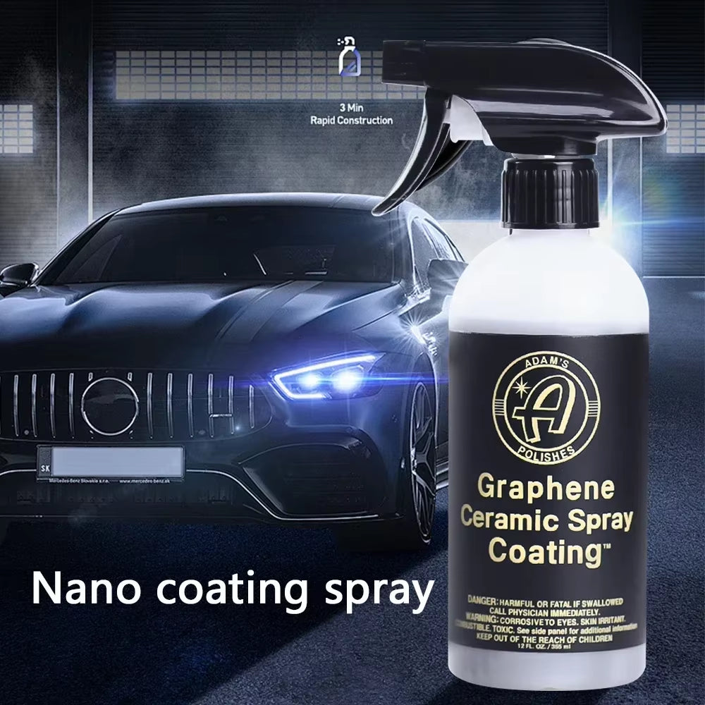 Graphene Ceramic Car Coating 10H - Long-lasting Protection for Cars and Motorcycles (7+ Years) - Ideal for Post-Wash Application with Clay Bar and Polisher