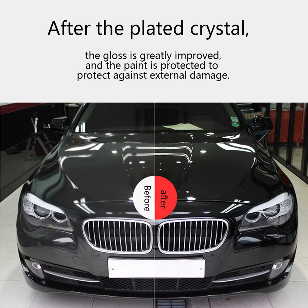 Car Ceramic Coating Kit - 2PC 30ml Enhanced 9H Polish Liquid Crystal with High-Density Super Hydrophobic Glass Coating Tools