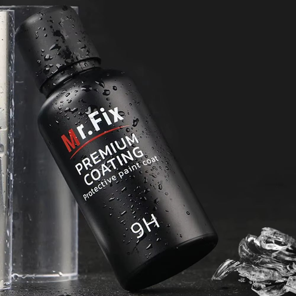 Car Ceramic Coating Kit - 2PC 30ml Enhanced 9H Polish Liquid Crystal with High-Density Super Hydrophobic Glass Coating Tools