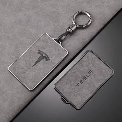 TPU Leather Car NFC Key Case Shell Cover Fob for  Model 3 Model S Model X Model Y Keyless Protector Holder Auto Accessories