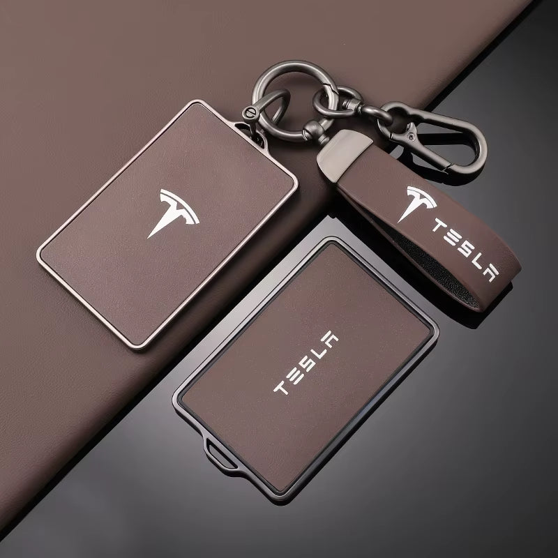 TPU Leather Car NFC Key Case Shell Cover Fob for  Model 3 Model S Model X Model Y Keyless Protector Holder Auto Accessories