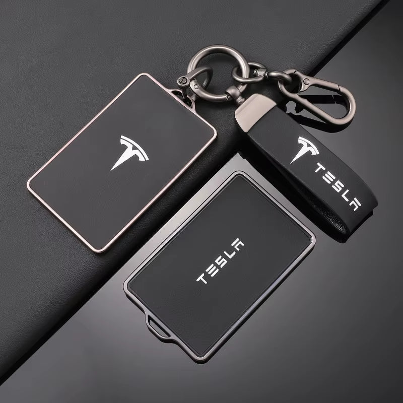 TPU Leather Car NFC Key Case Shell Cover Fob for  Model 3 Model S Model X Model Y Keyless Protector Holder Auto Accessories