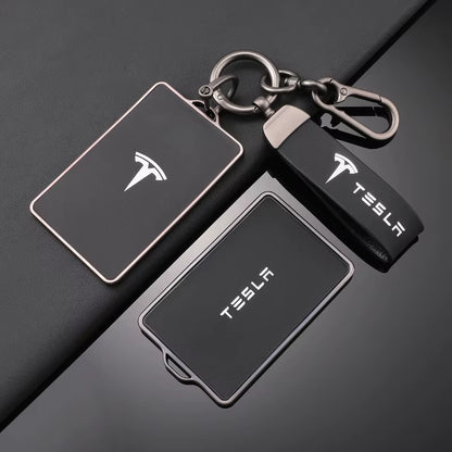 TPU Leather Car NFC Key Case Shell Cover Fob for  Model 3 Model S Model X Model Y Keyless Protector Holder Auto Accessories
