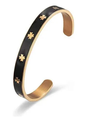 C-Shaped Stainless Steel Bangle Bracelet, Multi-Color Design, Suitable For Fashion Accessory, Casual Daily Wear
