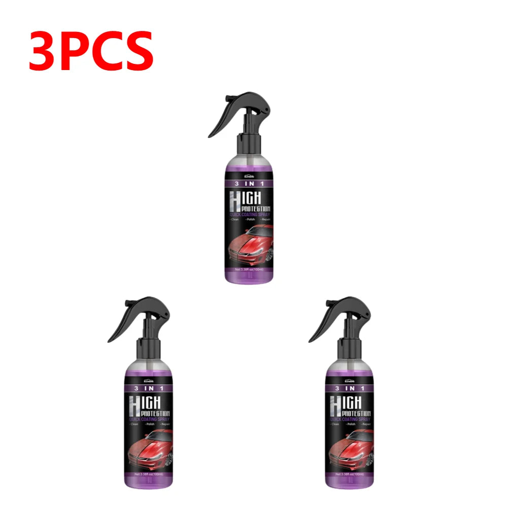 Revitalize Your Ride: 3-in-1 Nano Ceramic Coating Spray - 100ml Scratch Repair & Body Compound Solution