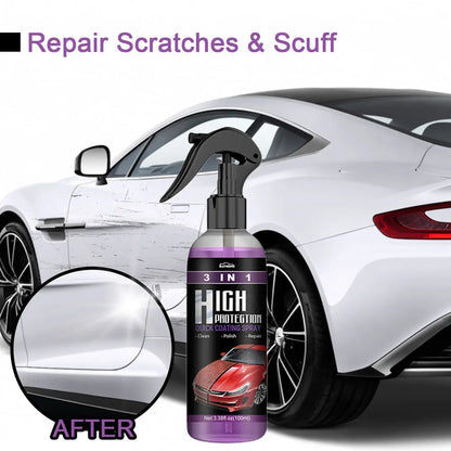 Revitalize Your Ride: 3-in-1 Nano Ceramic Coating Spray - 100ml Scratch Repair & Body Compound Solution