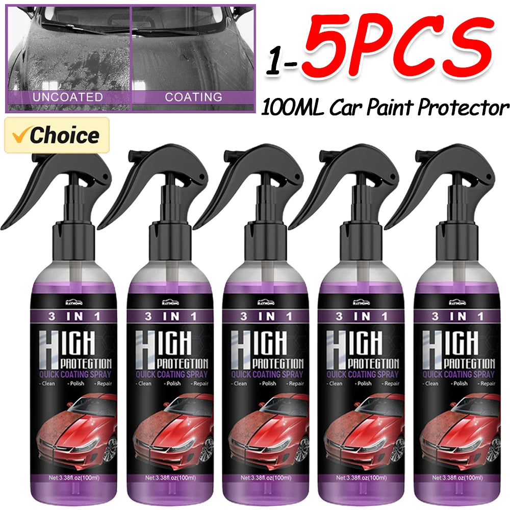 Revitalize Your Ride: 3-in-1 Nano Ceramic Coating Spray - 100ml Scratch Repair & Body Compound Solution
