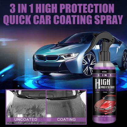 Revitalize Your Ride: 3-in-1 Nano Ceramic Coating Spray - 100ml Scratch Repair & Body Compound Solution
