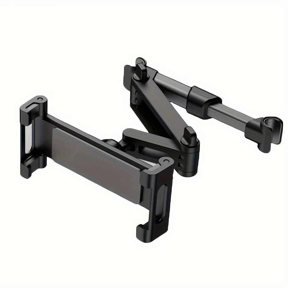 Universal Back Seat Tablet Holder for iPad Air, Mini, Pro (4-13 Inch) - 360° Rotating Headrest Mount with Phone Clamp Stand