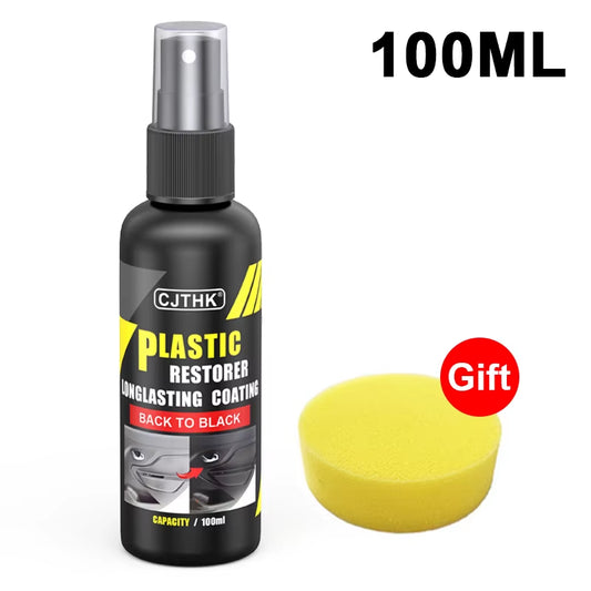Car Plastic Restorer Coating Agent Auto Plastic Rubber Exterior Repair Clean Refresh Restoration Agent Black Shine Seal Brighten
