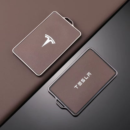 TPU Leather Car NFC Key Case Shell Cover Fob for  Model 3 Model S Model X Model Y Keyless Protector Holder Auto Accessories