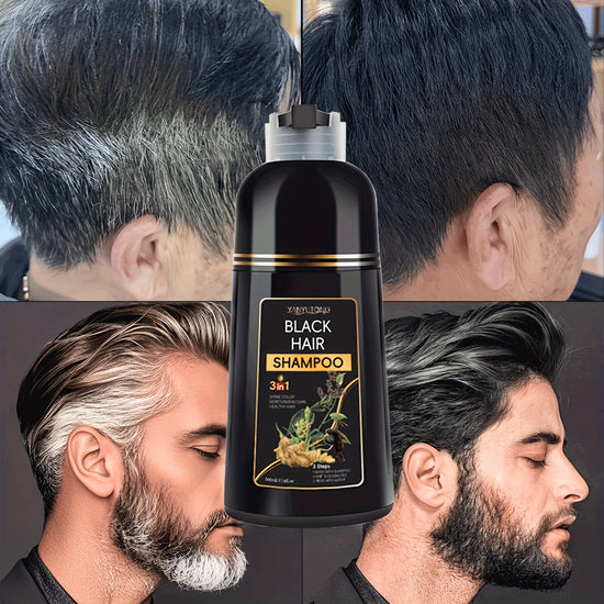 1 PINTACANAS organic 3in1 Black Shampoo  Beard Dye Herbal Moisturizing Gift